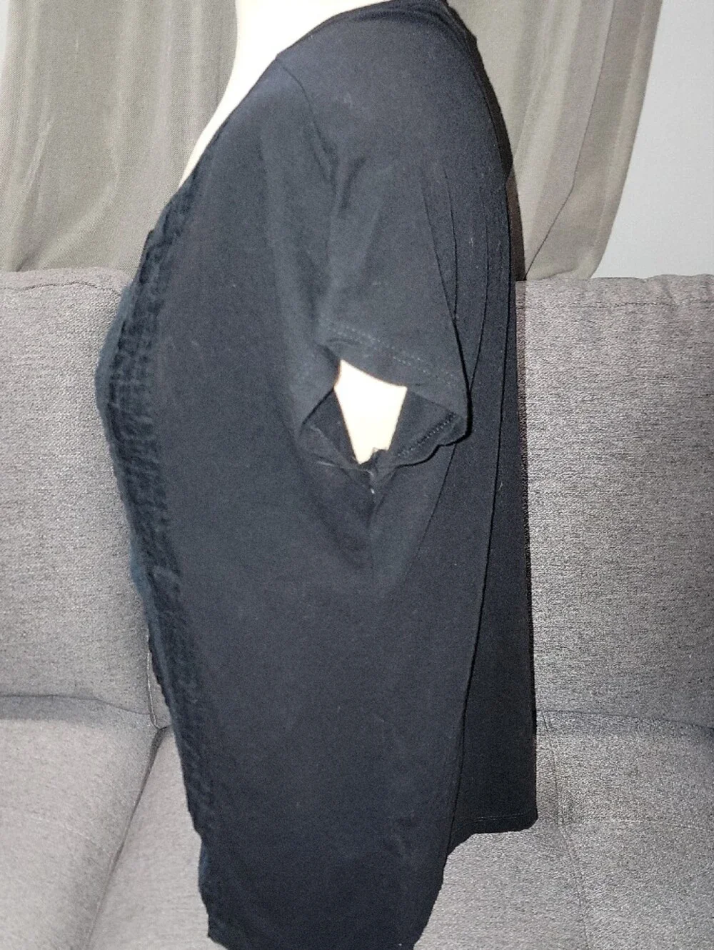 Ralph Lauren Black Embroidered Scoop Neck Top - Picture 2 of 4